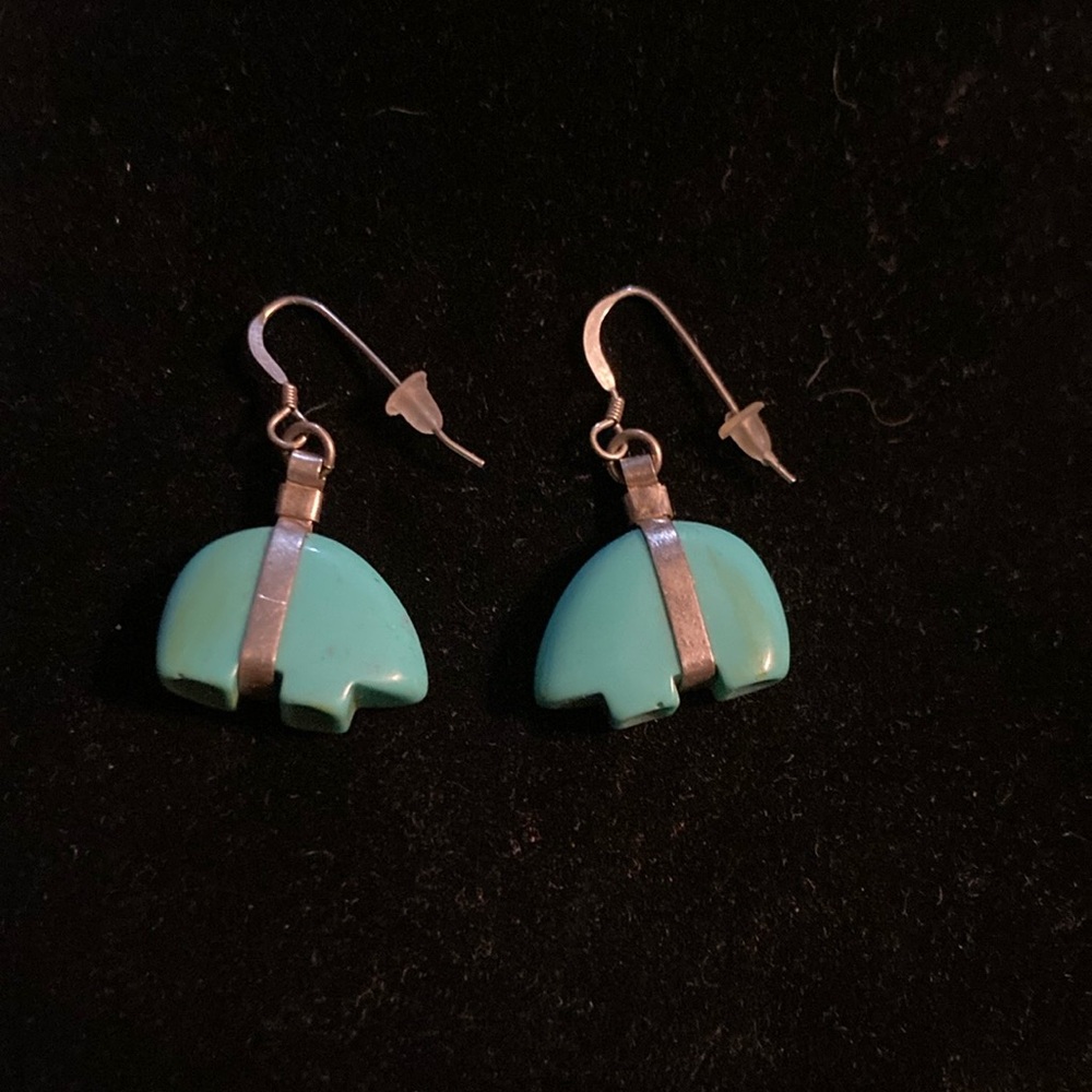 Turquoise Silver Earrings